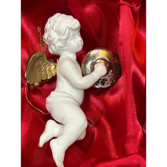 Franklin Mint The Heralding Angels Ornaments Set Of 18 Porcelain Angels 24k Gold - Picture 12 of 14